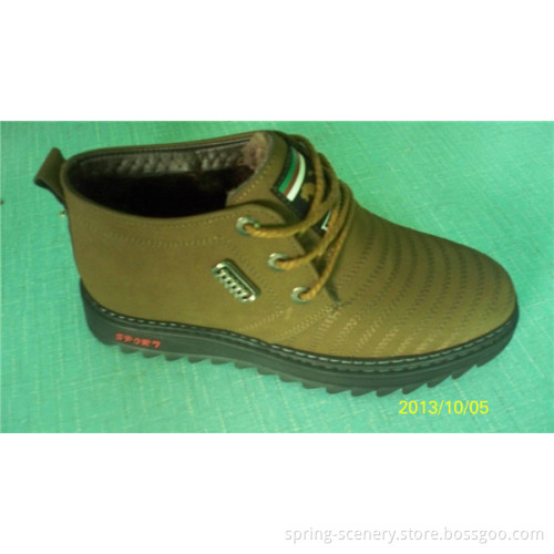 Suede Leather Casual Working Sports Shoes, Men Casual Shoes (CS-X033)